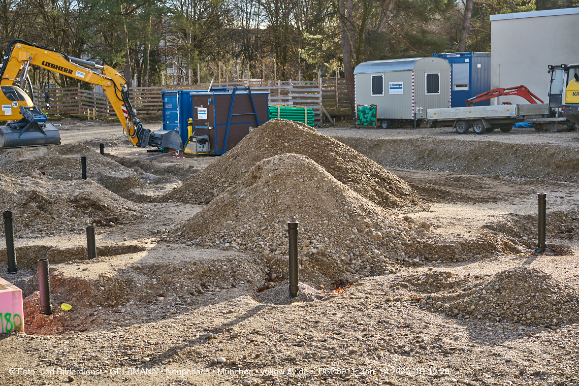 14.01.2023 - Baustelle an der Quiddestraße Haus für Kinder in Neuperlach